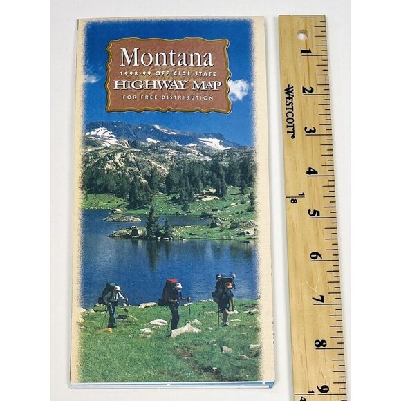 1998-99 MONTANA Official State Highway MAP Transportation Travel Tourism EUC - Picture 2 of 5